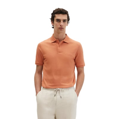 Polo piqué slim en mélange coton bio/viscose de poids moyen MARC O'POLO