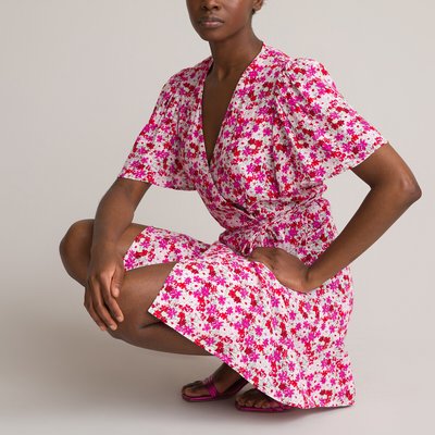 Kurzes Wickelkleid mit Blumenmuster LA REDOUTE COLLECTIONS