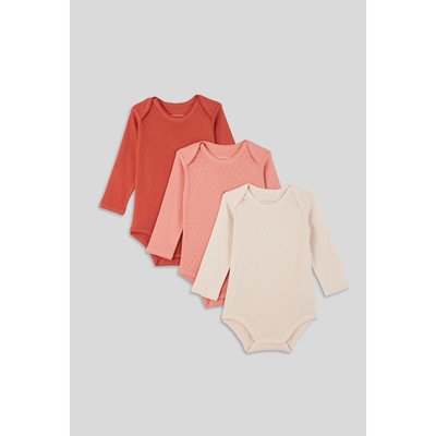 Lot de 3 bodies manches longues unis en coton BIO BOUT'CHOU