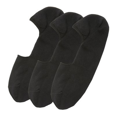 Pack of 3 Pairs of Invisible Socks in Cotton Mix LA REDOUTE COLLECTIONS