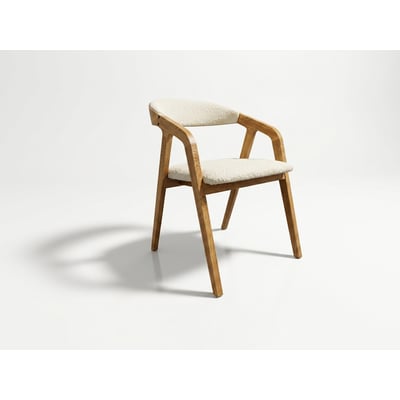 Lot de 2 chaises tissu bouclette, PRISCA BOBOCHIC