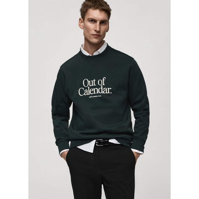 Sweat-shirt coton message brodé MANGO MAN
