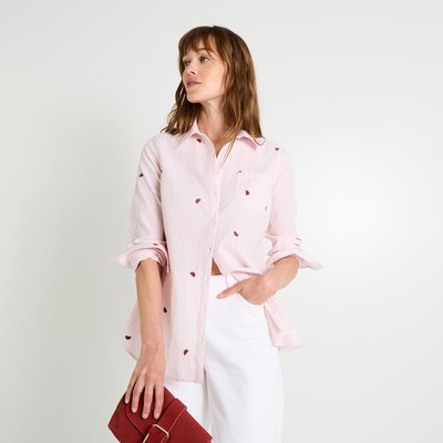 Chemise rayée brodée GRAIN DE MALICE