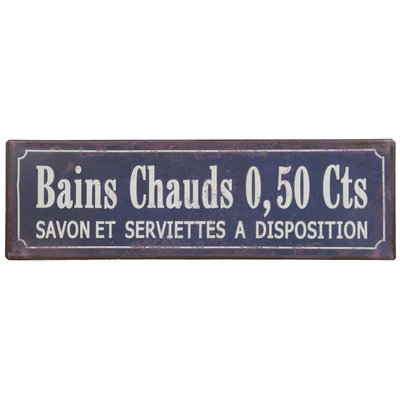 Plaque bains chauds 0,50 Cts ANTIC LINE CRÉATIONS