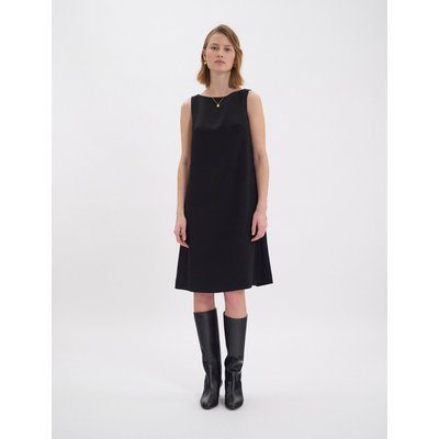Robe Madeleine en velours lisse noir, imprim?� dor?� INES DE LA FRESSANGE PARIS