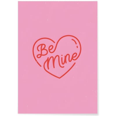 Affiche Be Mine Coeur rouge L'AFFICHERIE
