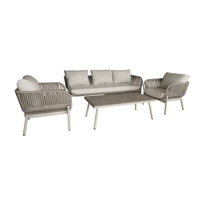 Salon de jardin 5 places en aluminium, FIGARI NOW'S HOME