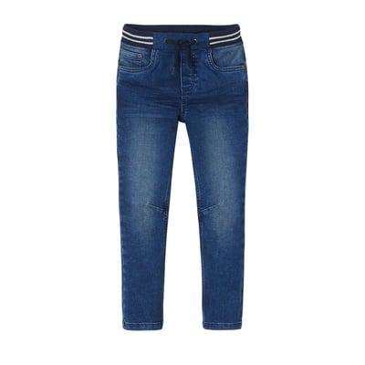 Pantalon droit en molleton effet denim VERTBAUDET