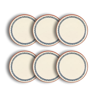 Lot de 6 assiettes à dessert en faience 20cm, AMATXI NOVASTYL