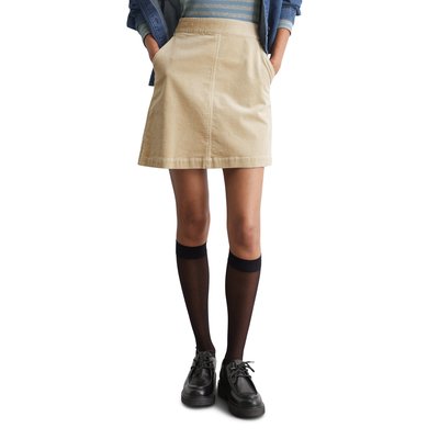 Jupe velours cotele beige La Redoute