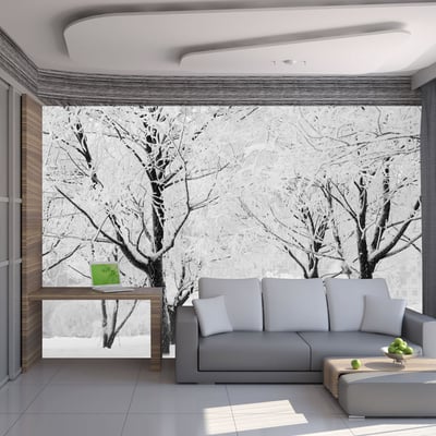 Papier peint intissé panoramique Paysage Arbres - paysage d'hiver EDEN