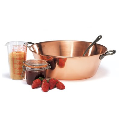 Bassine à confiture 38 cm lisse anses fonte BAUMALU