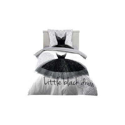 Housse de couette + 1 taie Black Dress DOUCEUR D'INTÉRIEUR