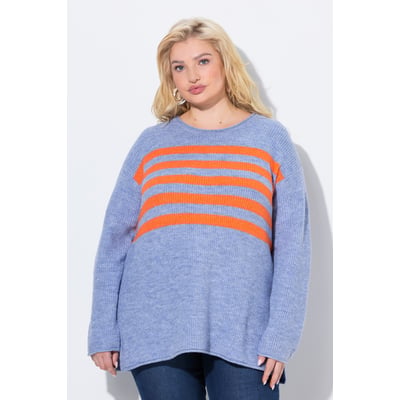 Pull rayé, col rond et manches longues ULLA POPKEN