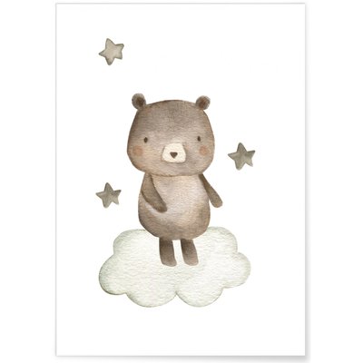 Affiche Enfant Ours L'AFFICHERIE