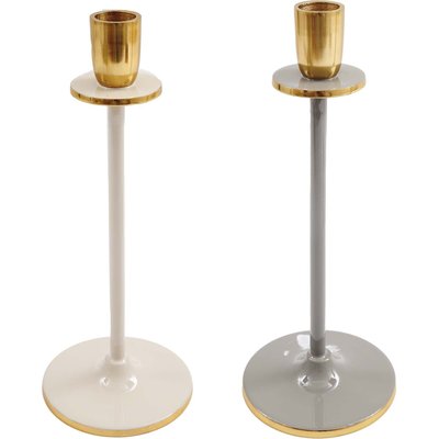 Bougeoir en aluminium 20 cm Tonal Irina (Lot de 2) JARDINDECO