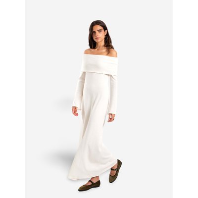 Robe longue en tricot avec manches COTTON FEELS THE-ARE