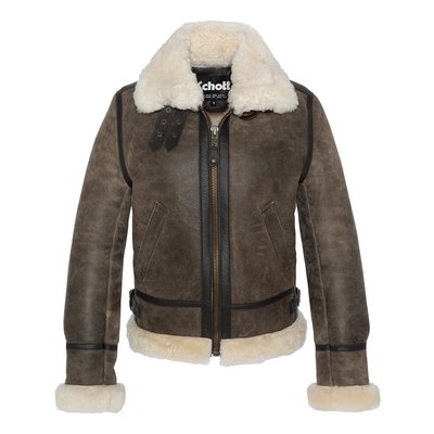 Blouson bombardier B-3, cuir de mouton SCHOTT