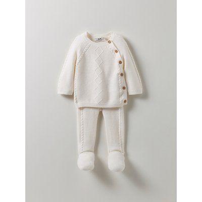 Ensemble en coton biologique et laine CYRILLUS