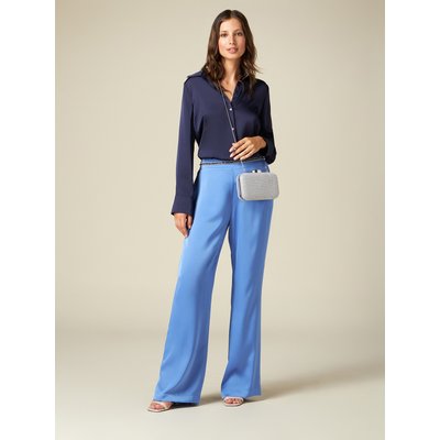 Pantalon large en satin uni OLTRE