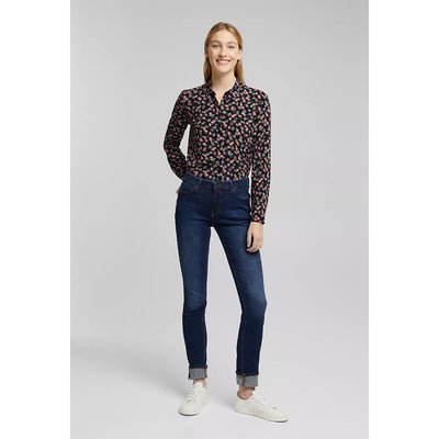 Mid-Rise Slim Jeans in Organic Cotton, Length 32" ESPRIT