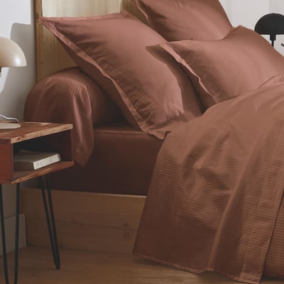 Drap-housse satin de coton uni TRADILINGE