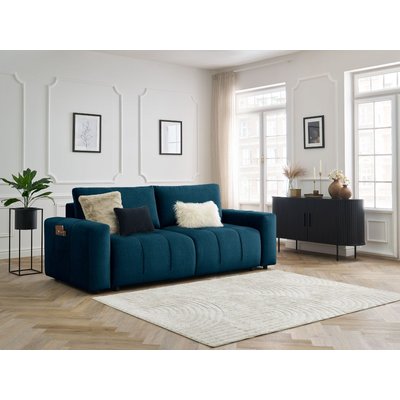 Canapé droit convertible 3 places en velours, ARSENE BOBOCHIC
