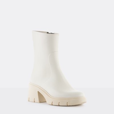 Boots à talon en caoutchouc mat, tige moyenne, vegan GRAZIA LEMON JELLY