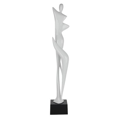 Sculpture contemporaine silhouette de femme (blanc) PIER IMPORT