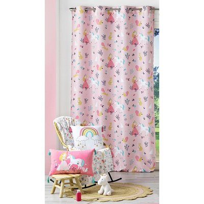 Rideau à œillets  Princesse Licorne DECORATIE