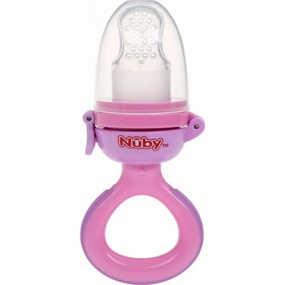 Grignoteur en silicone rose - Nuby NUBY