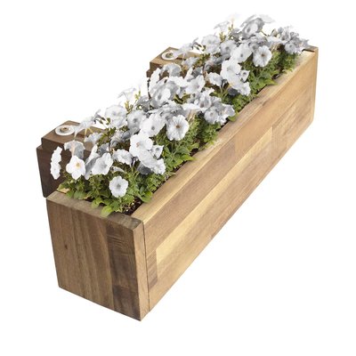 Jardinière pour balcon en acacia CEMONJARDIN