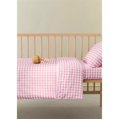 Housse de couette berceau coton carreaux vichy MANGO HOME