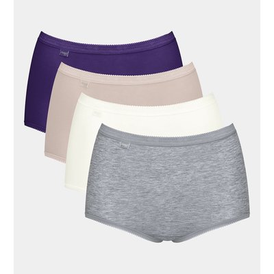 Lot de 3 + 1 Gratuite Culottes Maxi Basic+ SLOGGI