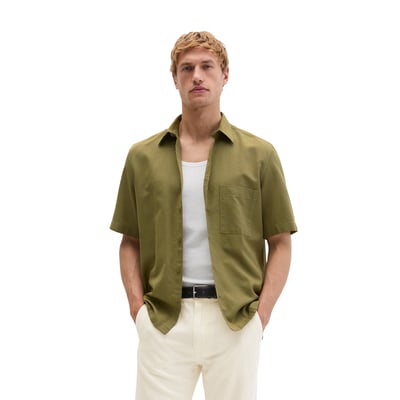 Chemise à manches courtes regular en doux TENCEL™ Lyocell - Mix MARC O'POLO
