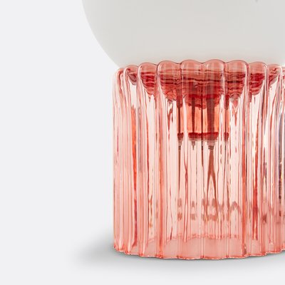 Lampe à poser, verre strié coloré et opaline, Dima LA REDOUTE INTERIEURS