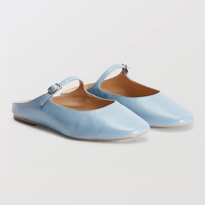 Mules à bride en cuir MONOPRIX