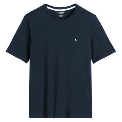Cotton Chest Logo T-Shirt with Crew Neck JACK & JONES