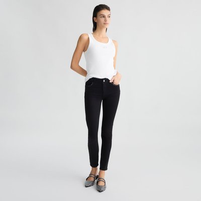 Jean skinny bleu foncé avec fente LIU JO