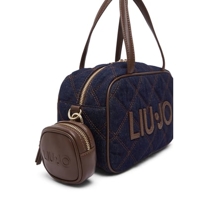 Sac à bandoulière en denim avec charm LIU JO