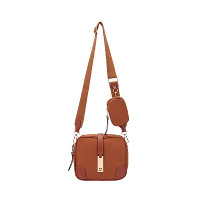 Sac bandoulière avec plaque métallique et logo OLTRE