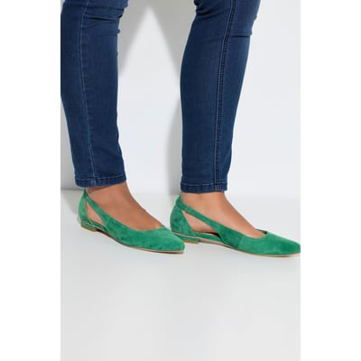 Ballerines en cuir, découpe, largeur H , pied large ULLA POPKEN