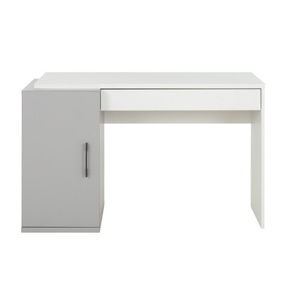 Bureau Ugo gris avec caisson de rangement et tiroir - Fabrication Française CALICOSY