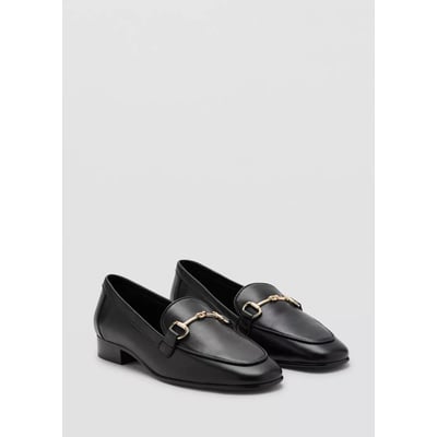Mocassin en cuir avec boucle MANGO