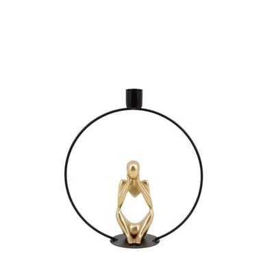 Bougeoir design silhouette penseur 22cm ORNAMI