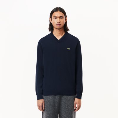 Pull coton  col V LACOSTE