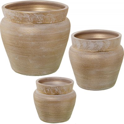 Cache-pots en céramique (lot de 3) RECOLLECTION