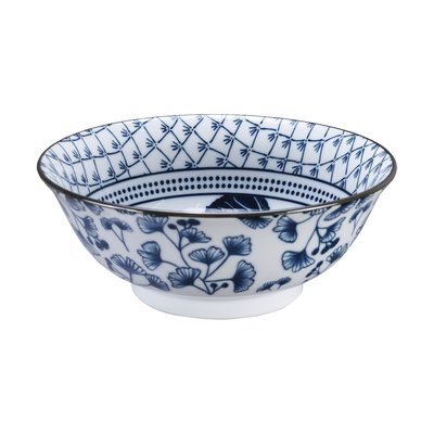 Bol À Nouilles Motif Lierre Flora Japonica Porcelaine Bleu Et Blanc Ø20,3 Cm TOKYO DESIGN STUDIO