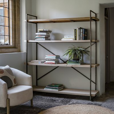 Oakley Rustic Industrial Display Shelving Unit SO'HOME