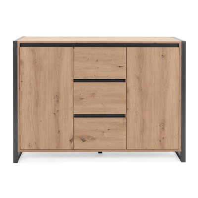 Buffet Industriel 2 portes 3 tiroirs L120 cm - DENVER CALICOSY